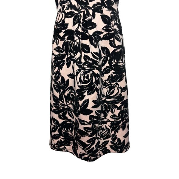 EnFocus Studio Sz 12 Pink W/ Velvet Flowers Mesh Sweetheart Neck Midi Dress(1393 - Picture 2 of 4